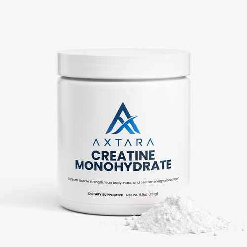 AXTARA Creatine Monohydrate with powder scoop