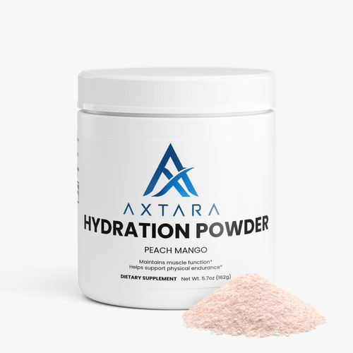 AXTARA Hydration Powder Peach Mango with powder scoop