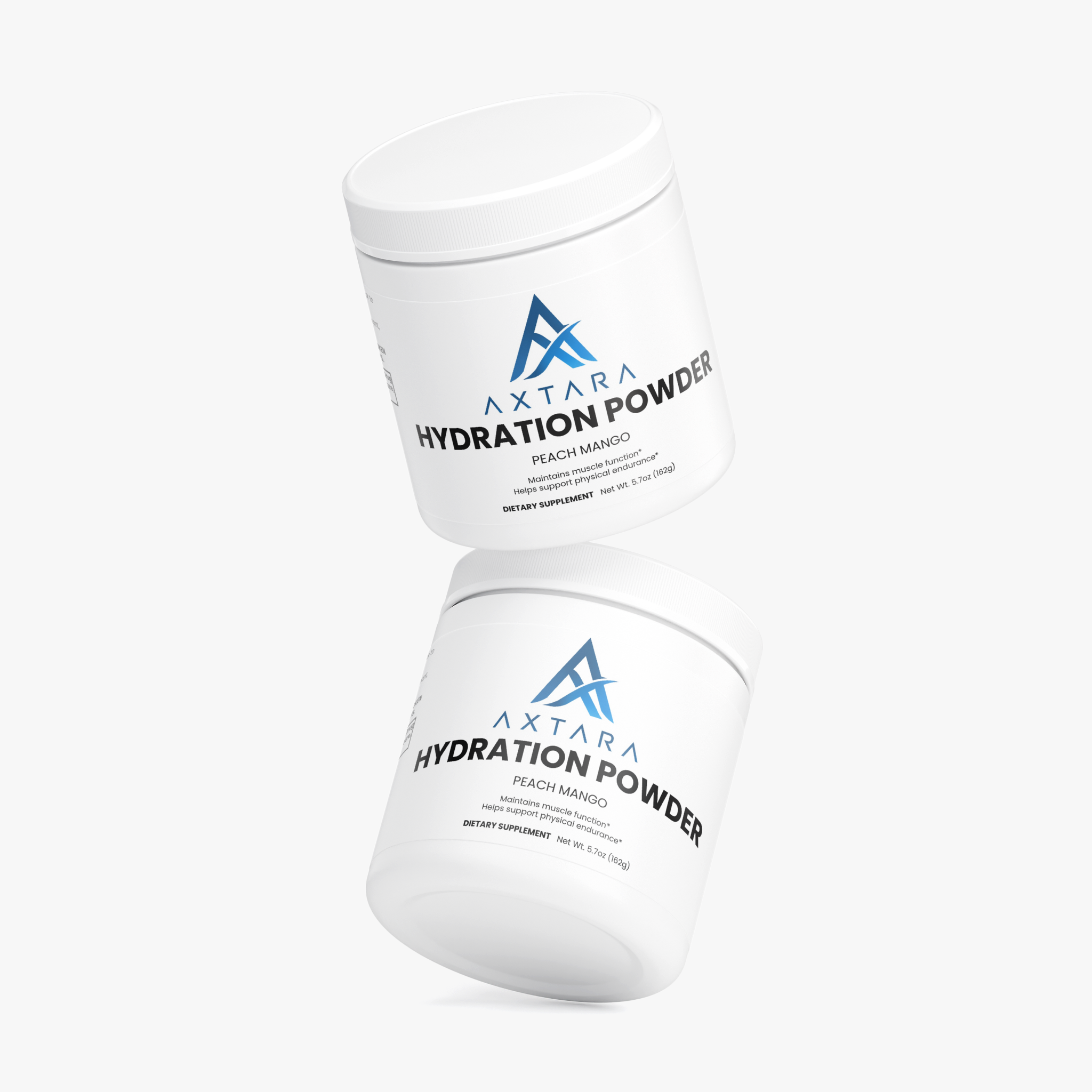 AXTARA Hydration Powder Peach Mango tub on its side