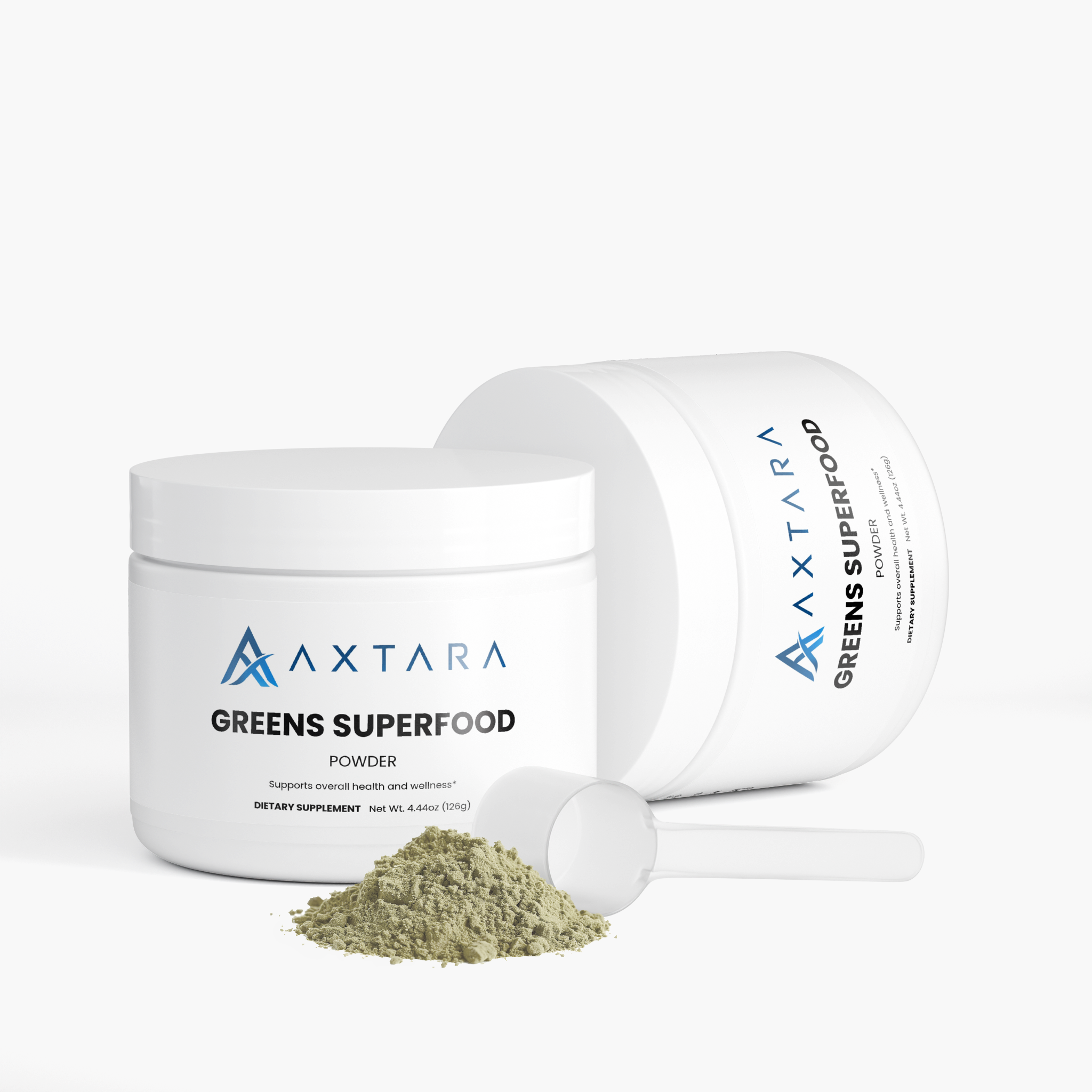 AXTARA Daily Greens jar, angled view