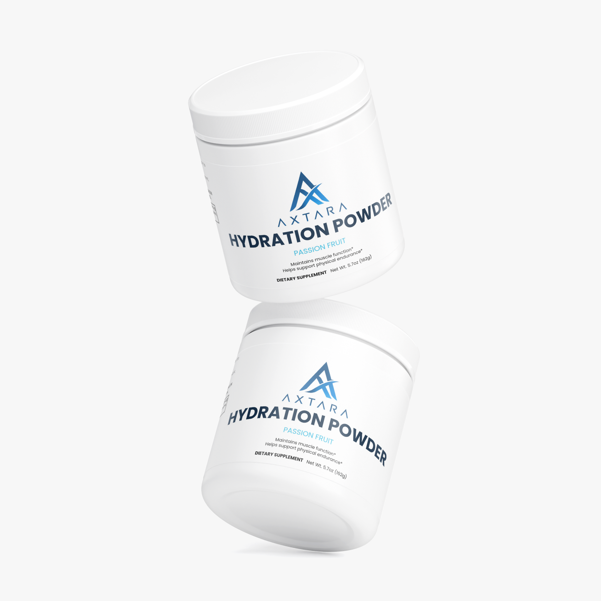 AXTARA Hydration Powder Passion Fruit tub on its side