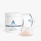 AXTARA Hydration Powder Passion Fruit tub, angled view