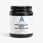 AXTARA Whey Protein Vanilla tub, front view